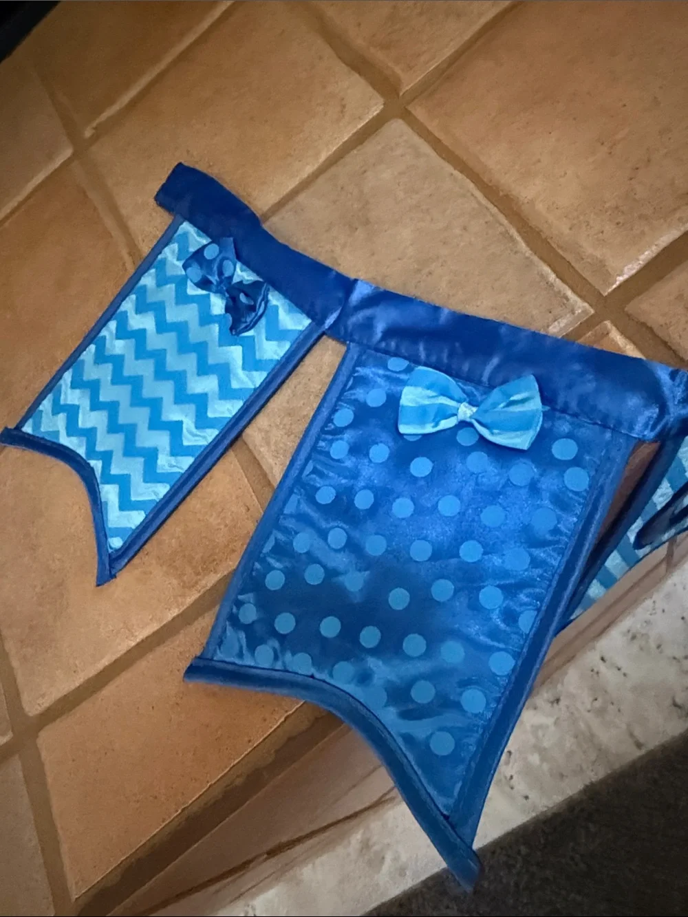 Blue 'ONE' Party Banner - 1st Birthday Highchair Banner Photo Op